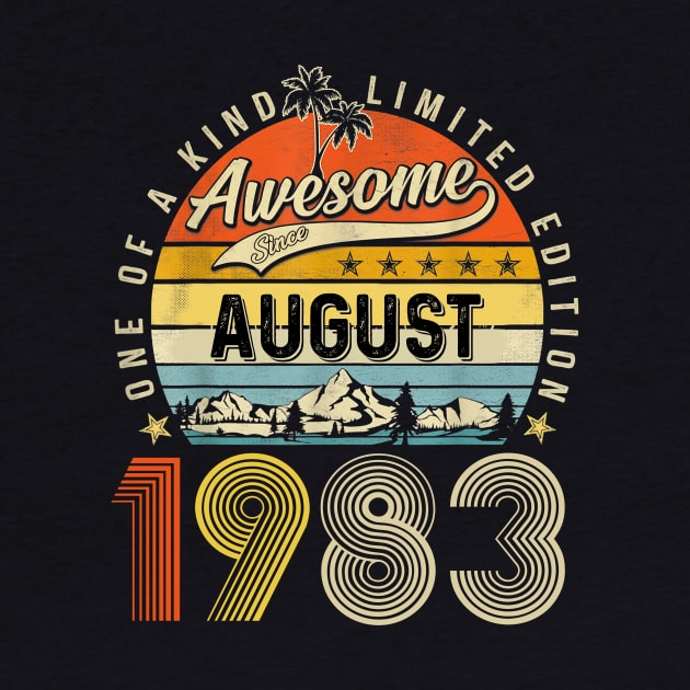 Awesome Since August 1983 Vintage 40th Birthday by Gearlds Leonia